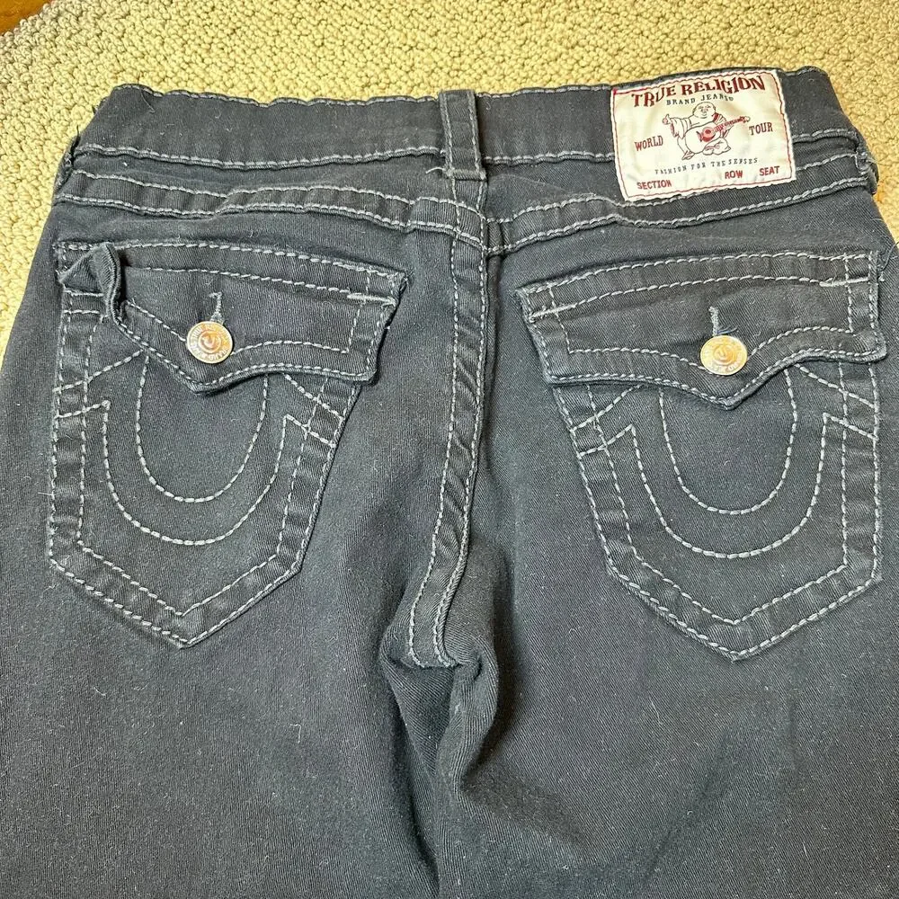 True Religion Ricky Relaxed Straight Body Rinse Black sz 31x31 Y2K Streetwear